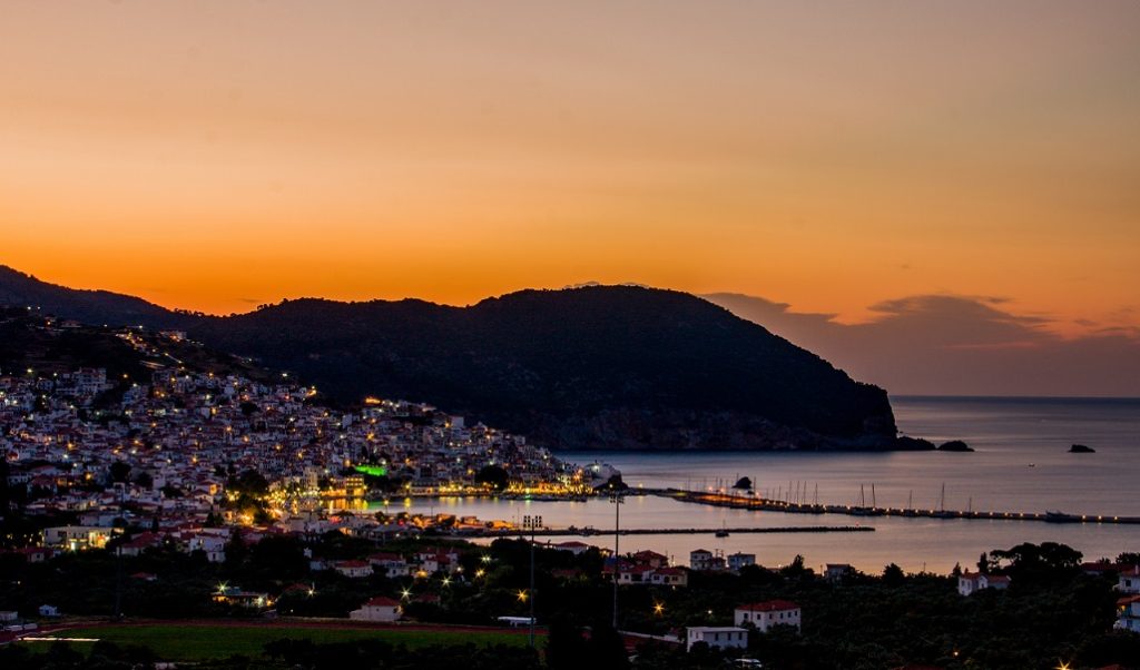 Skopelos Town at Night