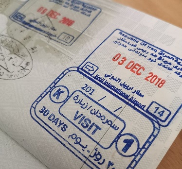 Visa Passport Stamp Iraq Kurdistan