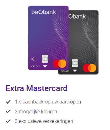 Beobank Extra Mastercard - Credits cards in Belgium