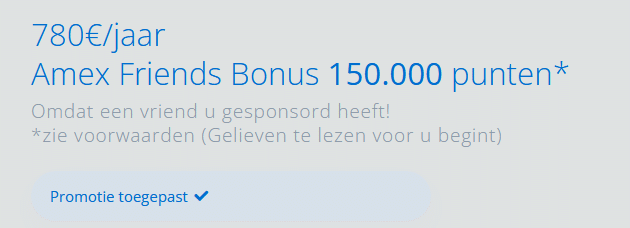 American Express Belgium Sign-Up Bonus