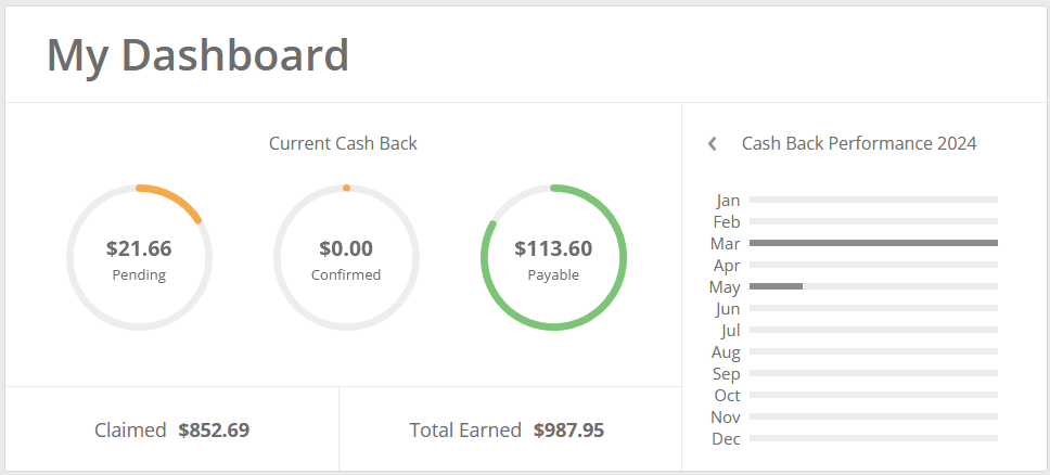 Topcashback earnings